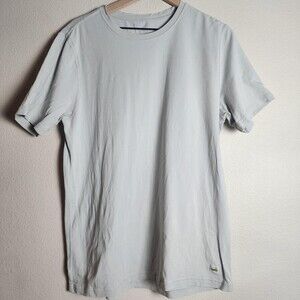 Vuori Shirt Mens Large Gray Solid Crewneck Casual Tee Minimalist Logo Soft Basic